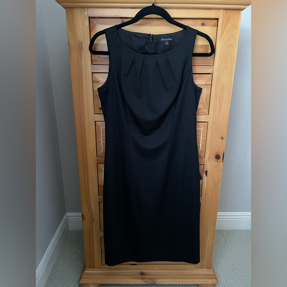 Brooks Brothers Black Sleeveless Sheath Dress